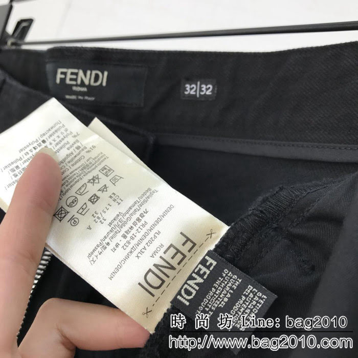FENDI芬迪 18ss秋冬新款 刺繡小眼睛款 代工廠訂單 男款牛仔褲 ydi2245